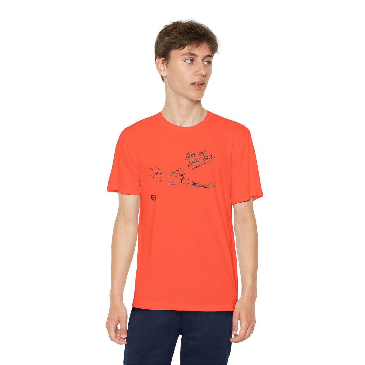 Youth Baseball Tee — "Take the Extra Base" Graphic Shirt
