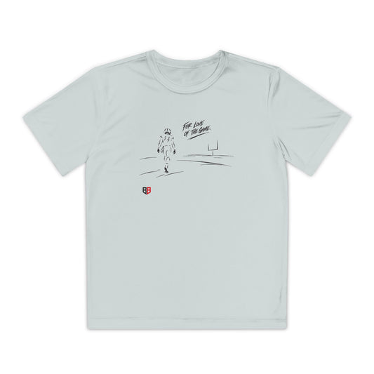 Youth Football Tee — 'For Love of the Game' Minimalist Player Design
