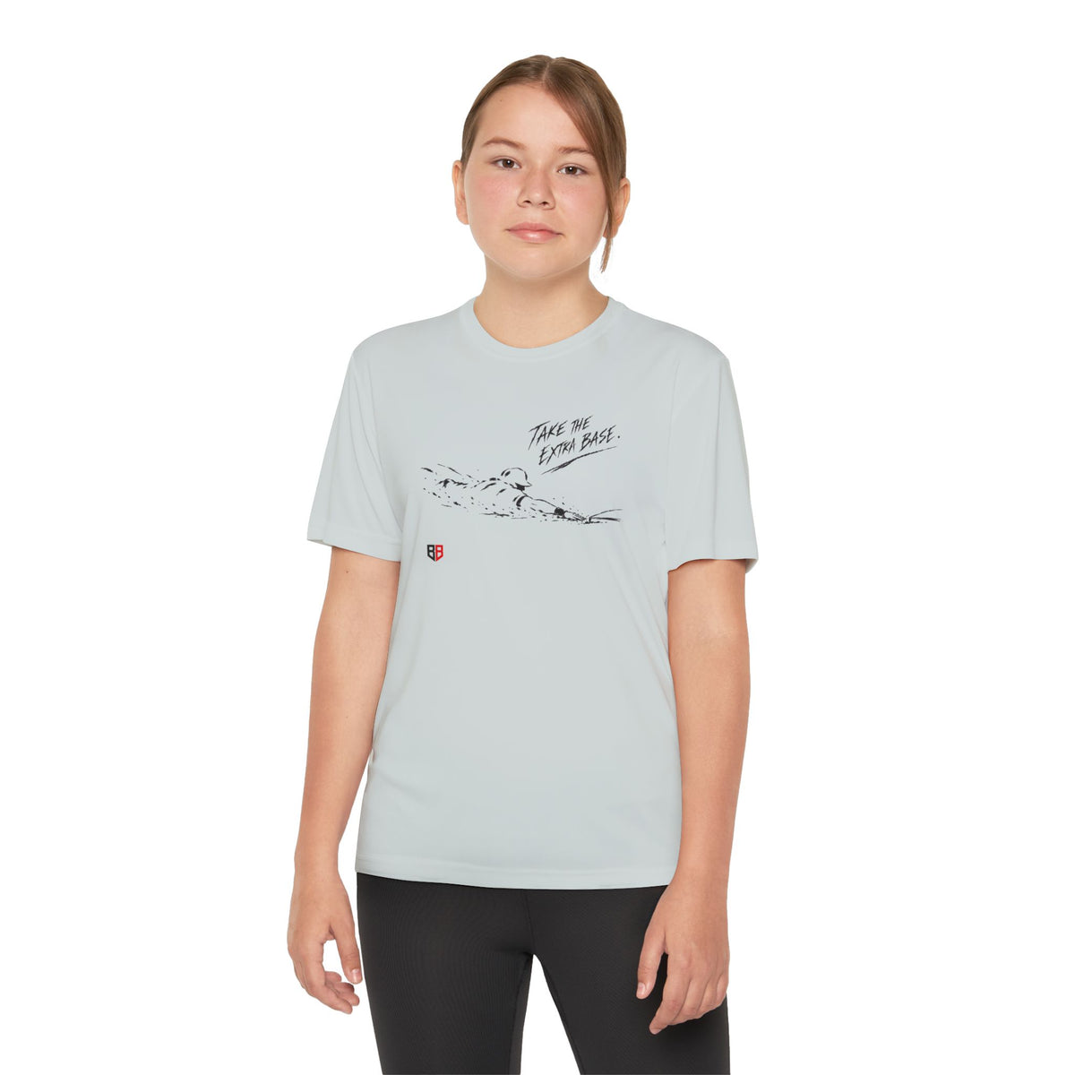 Youth Baseball Tee — "Take the Extra Base" Graphic Shirt