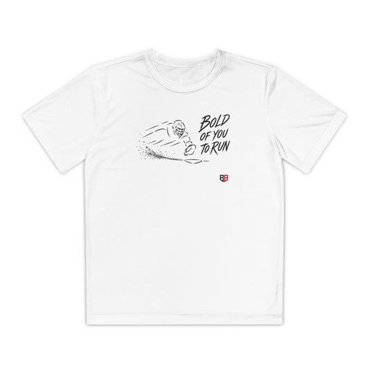 Catcher Tee — "Bold of you to Run" Motivational Shirt for catchers