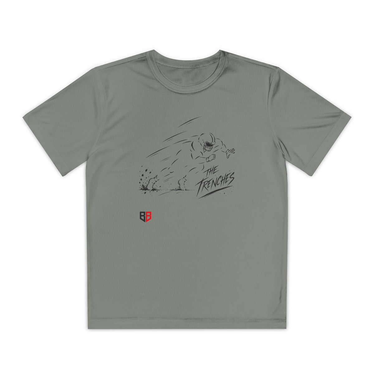 Youth Lineman Tee — "The Trenches" Football Graphic