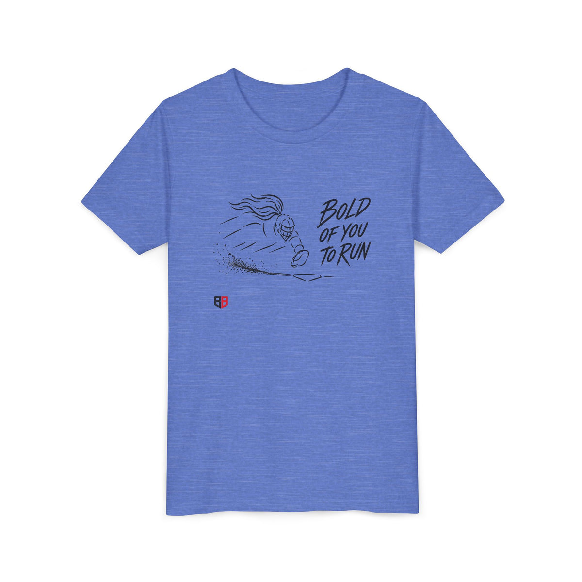 Youth Softball Catcher Tee — "Bold of You to Run" Bella + Canvas Graphic Shirt