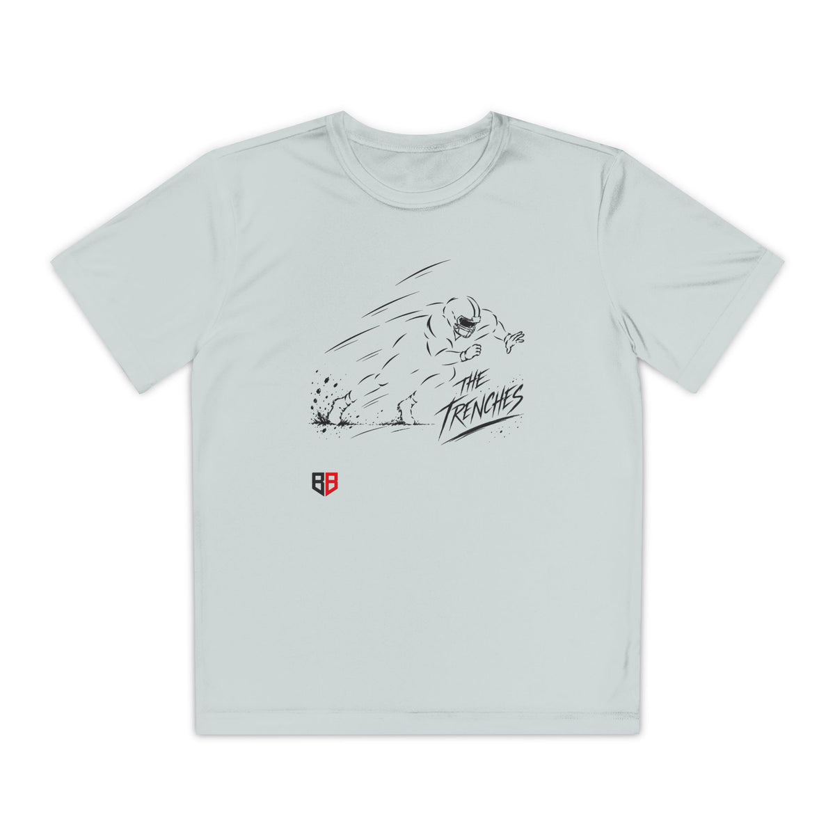 Youth Lineman Tee — "The Trenches" Football Graphic