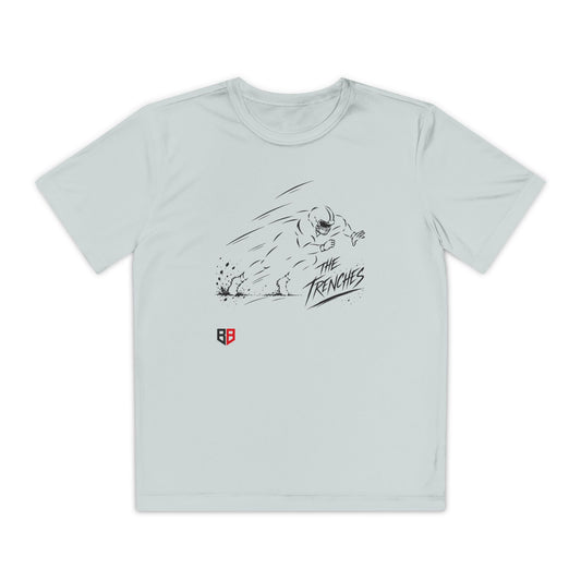 Youth Lineman Tee — "The Trenches" Football Graphic