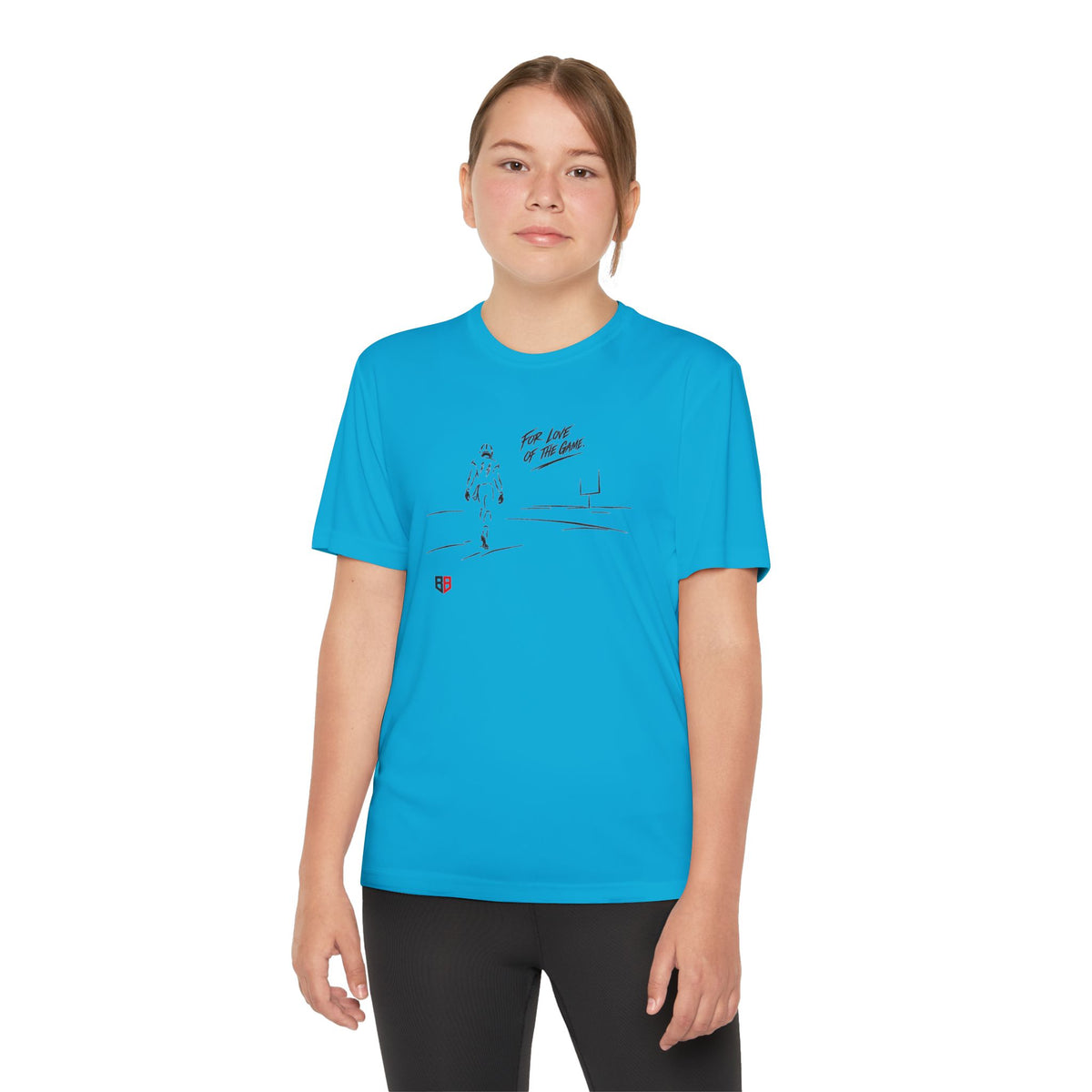Youth Football Tee — 'For Love of the Game' Minimalist Player Design