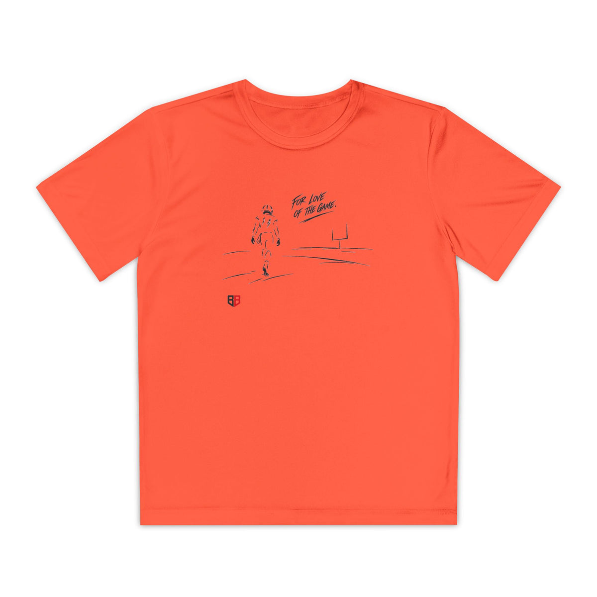 Youth Football Tee — 'For Love of the Game' Minimalist Player Design
