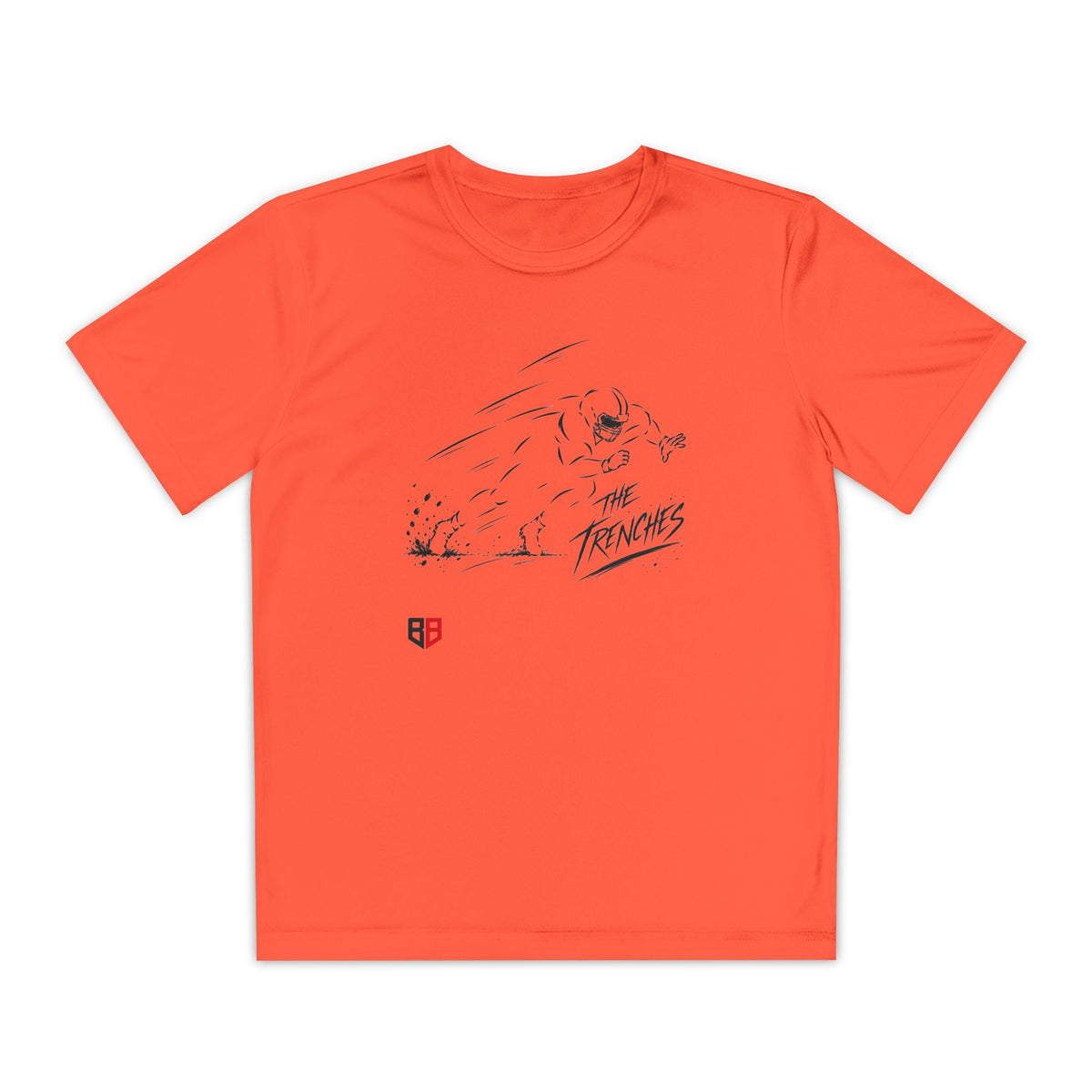 Youth Lineman Tee — "The Trenches" Football Graphic