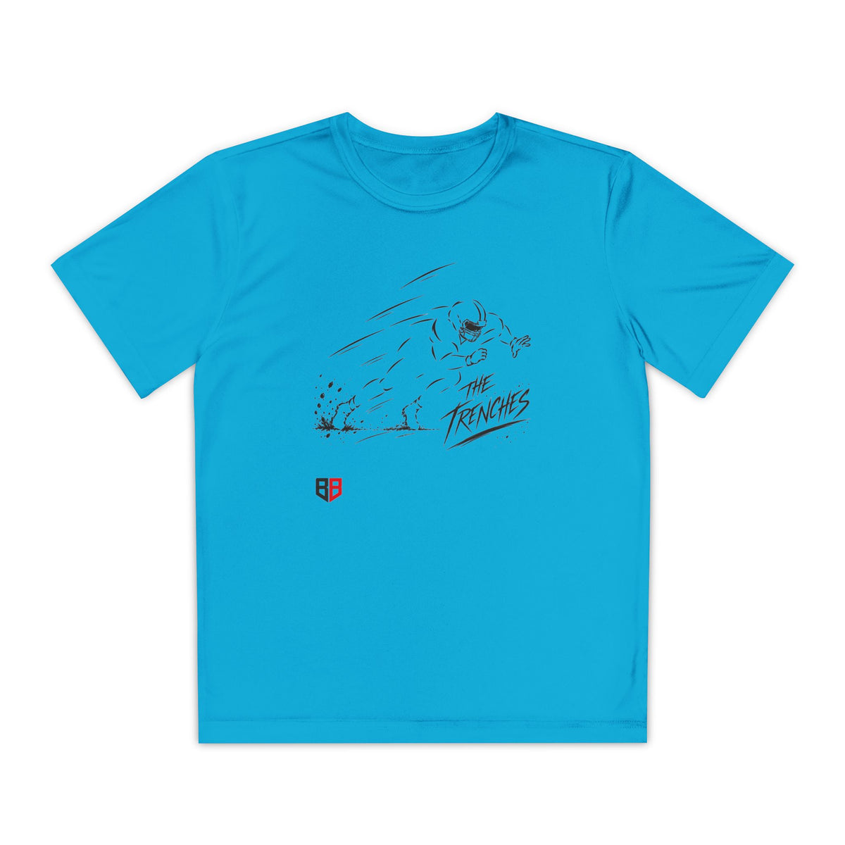 Youth Lineman Tee — "The Trenches" Football Graphic