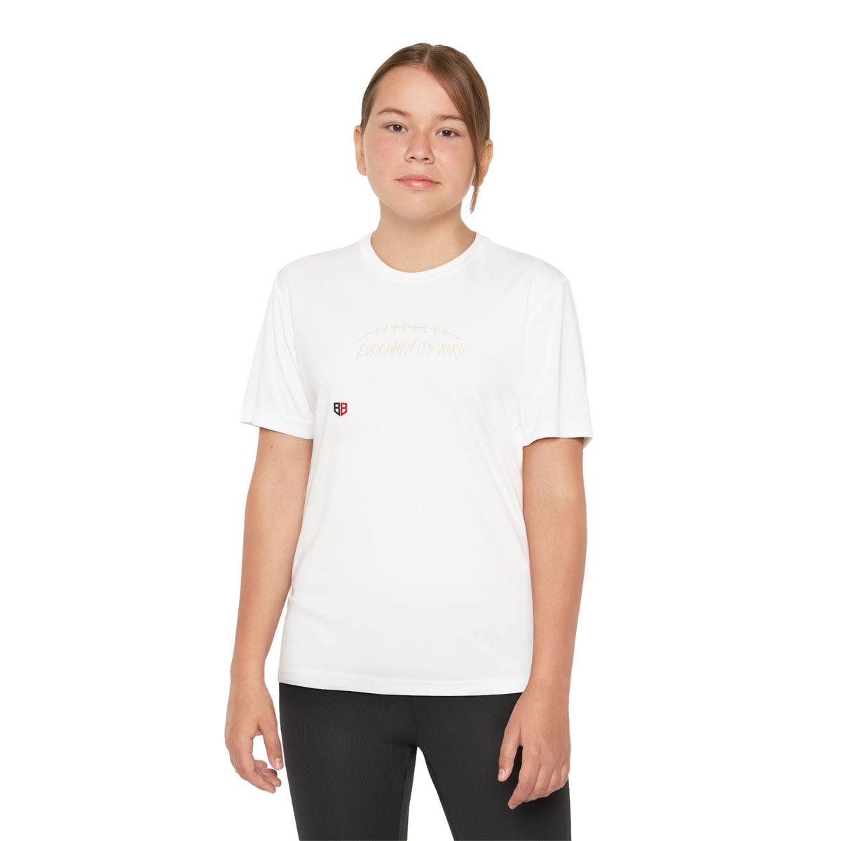 Youth Football "Even When It's Hard" T-Shirt