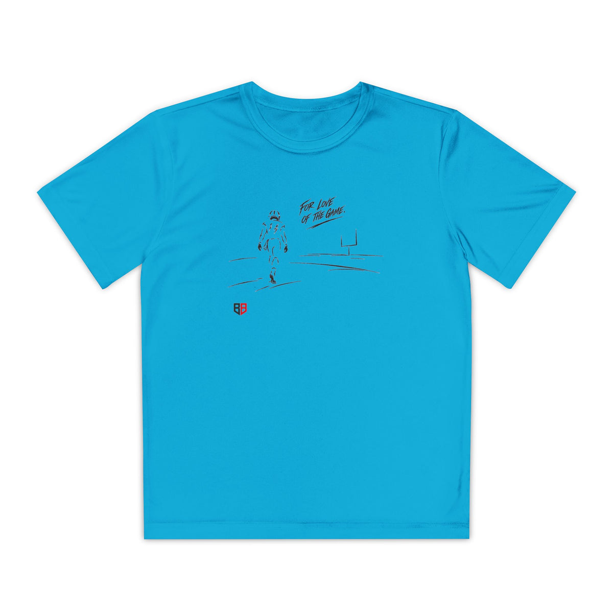 Youth Football Tee — 'For Love of the Game' Minimalist Player Design