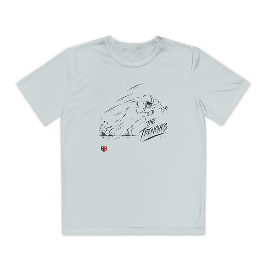 Youth Lineman Tee — "The Trenches" Football Graphic