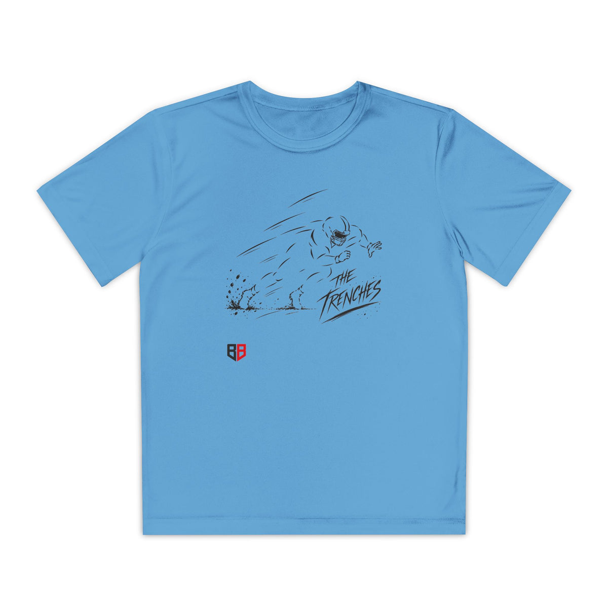 Youth Lineman Tee — "The Trenches" Football Graphic