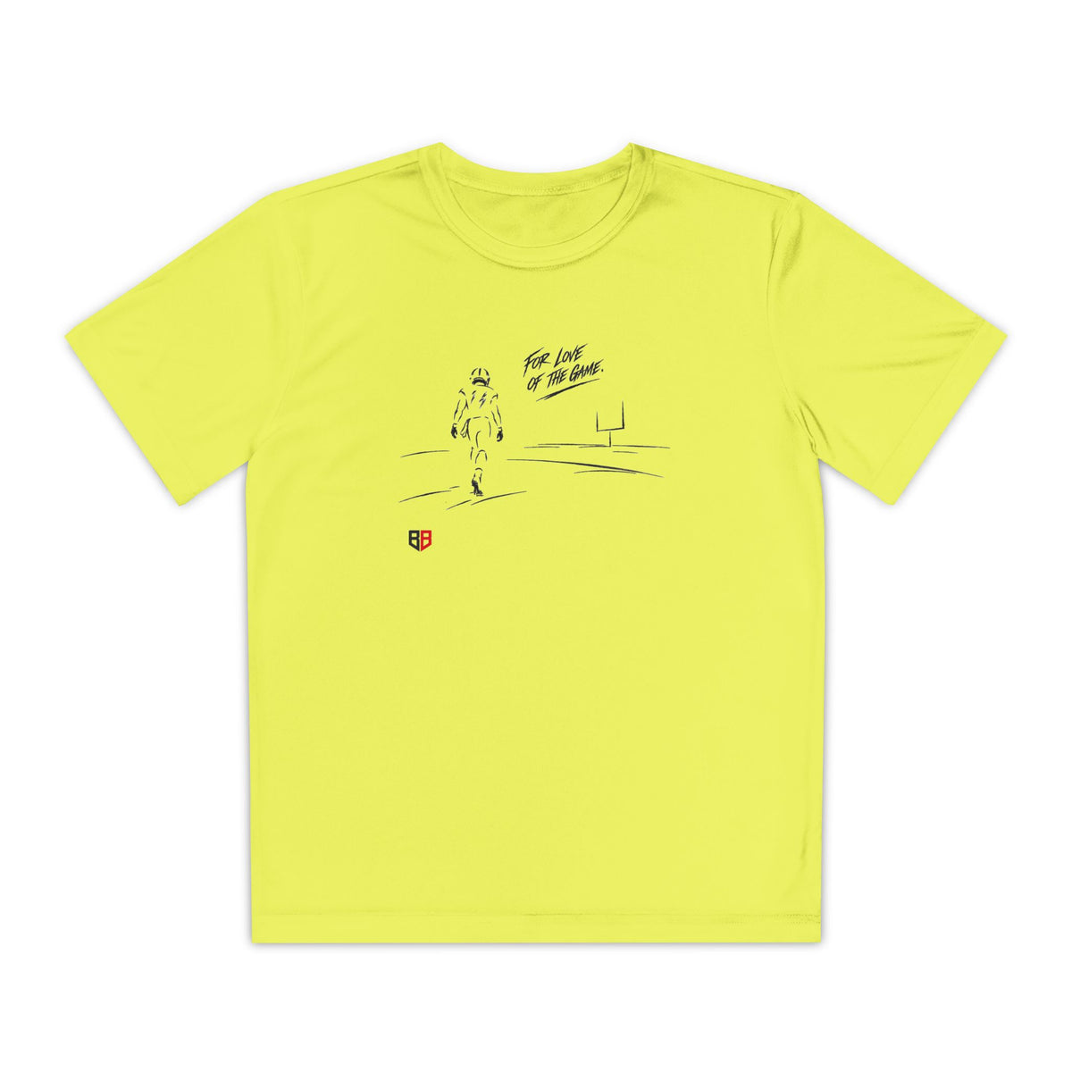 Youth Football Tee — 'For Love of the Game' Minimalist Player Design