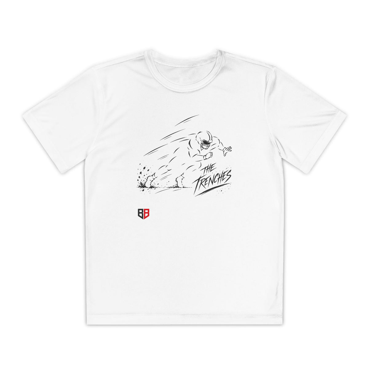 Youth Lineman Tee — "The Trenches" Football Graphic