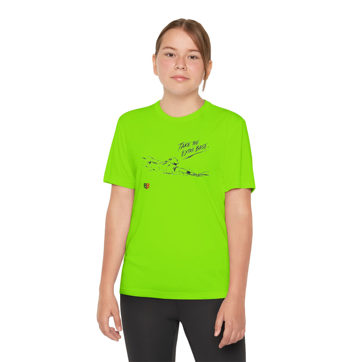 Youth Baseball Tee — "Take the Extra Base" Graphic Shirt