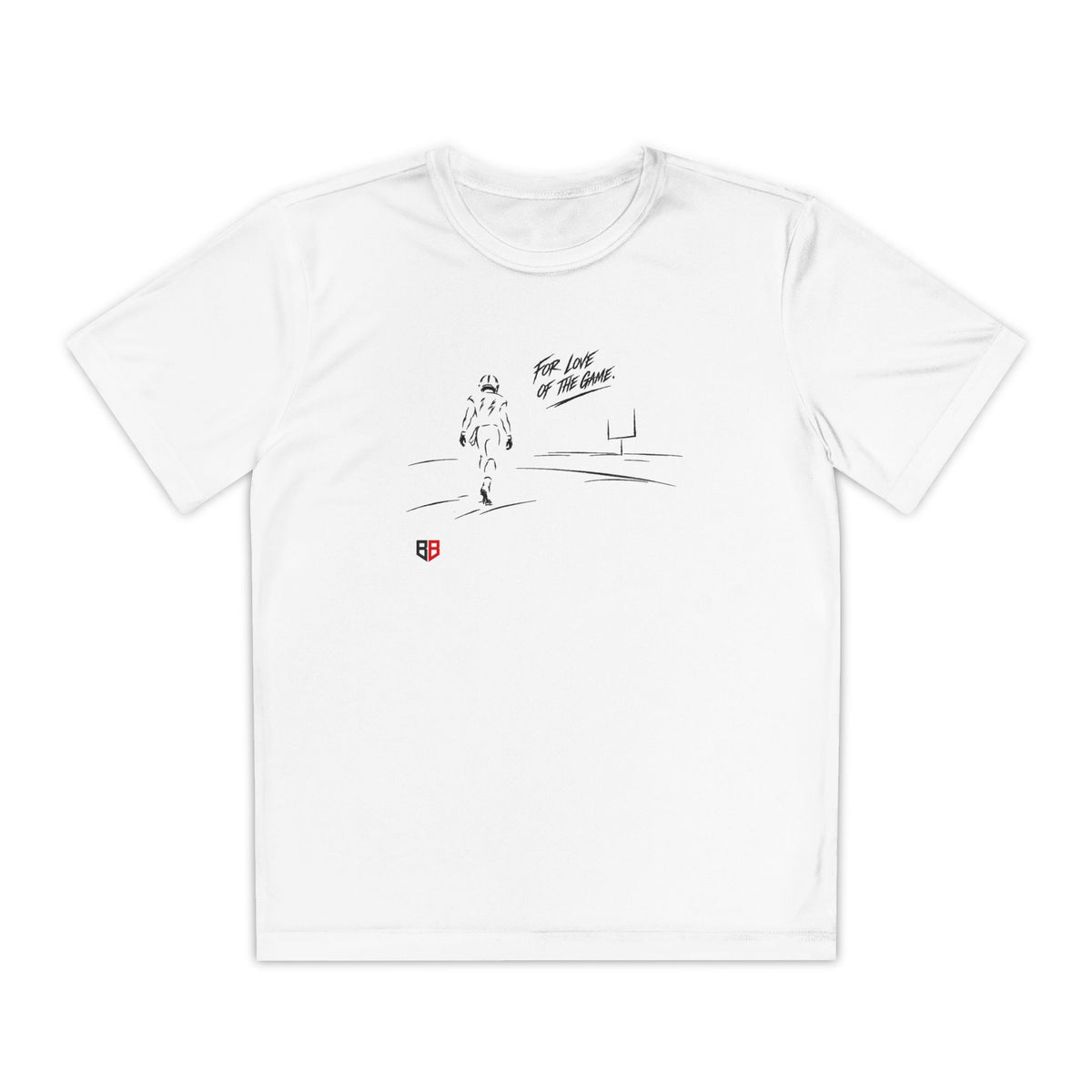Youth Football Tee — 'For Love of the Game' Minimalist Player Design