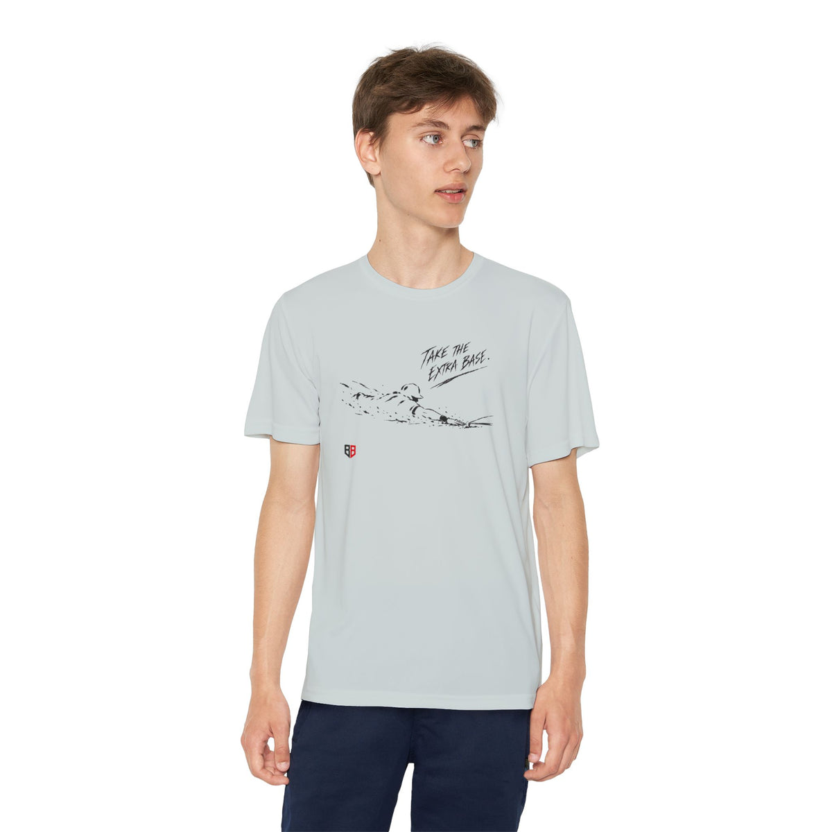 Youth Baseball Tee — "Take the Extra Base" Graphic Shirt