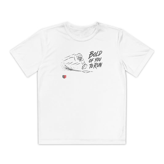 Catcher Tee — "Bold of you to Run" Motivational Shirt for catchers