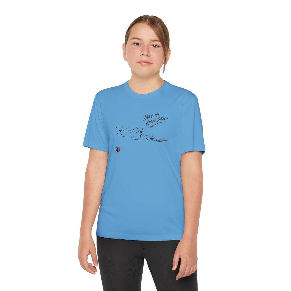 Youth Baseball Tee — "Take the Extra Base" Graphic Shirt