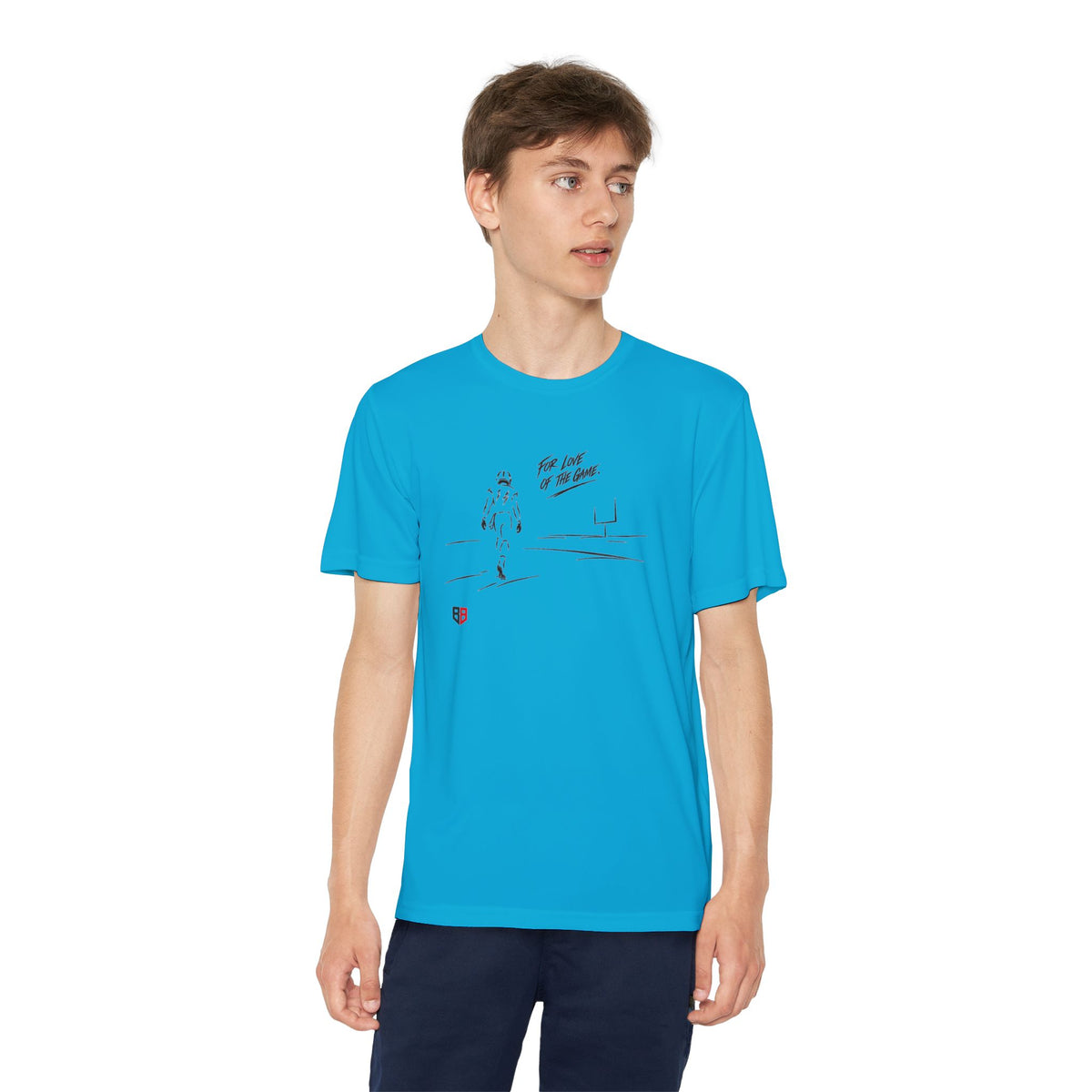 Youth Football Tee — 'For Love of the Game' Minimalist Player Design