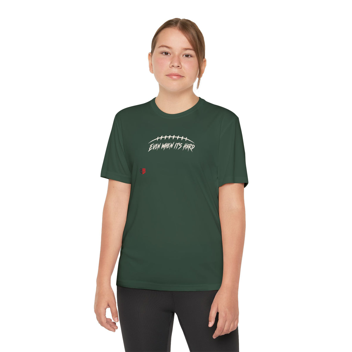 Youth Football "Even When It's Hard" T-Shirt