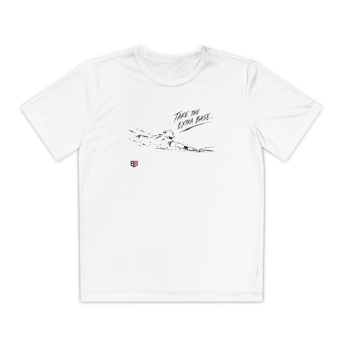 Youth Baseball Tee — "Take the Extra Base" Graphic Shirt