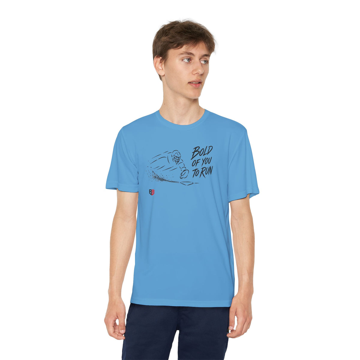 Catcher Tee — "Bold of you to Run" Motivational Shirt for catchers