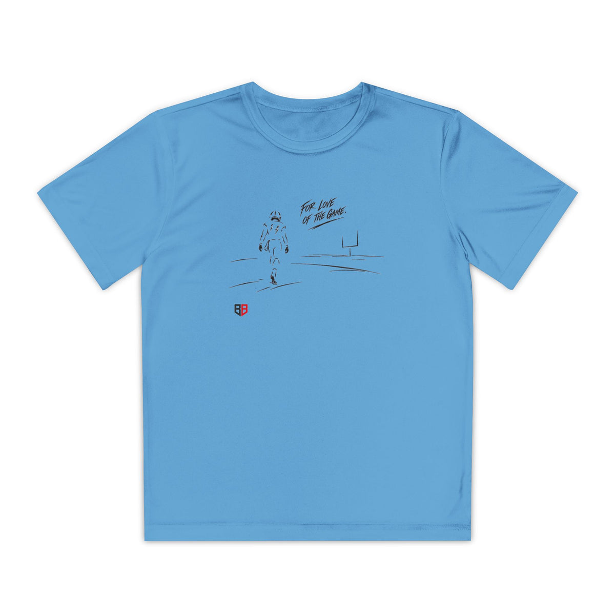 Youth Football Tee — 'For Love of the Game' Minimalist Player Design