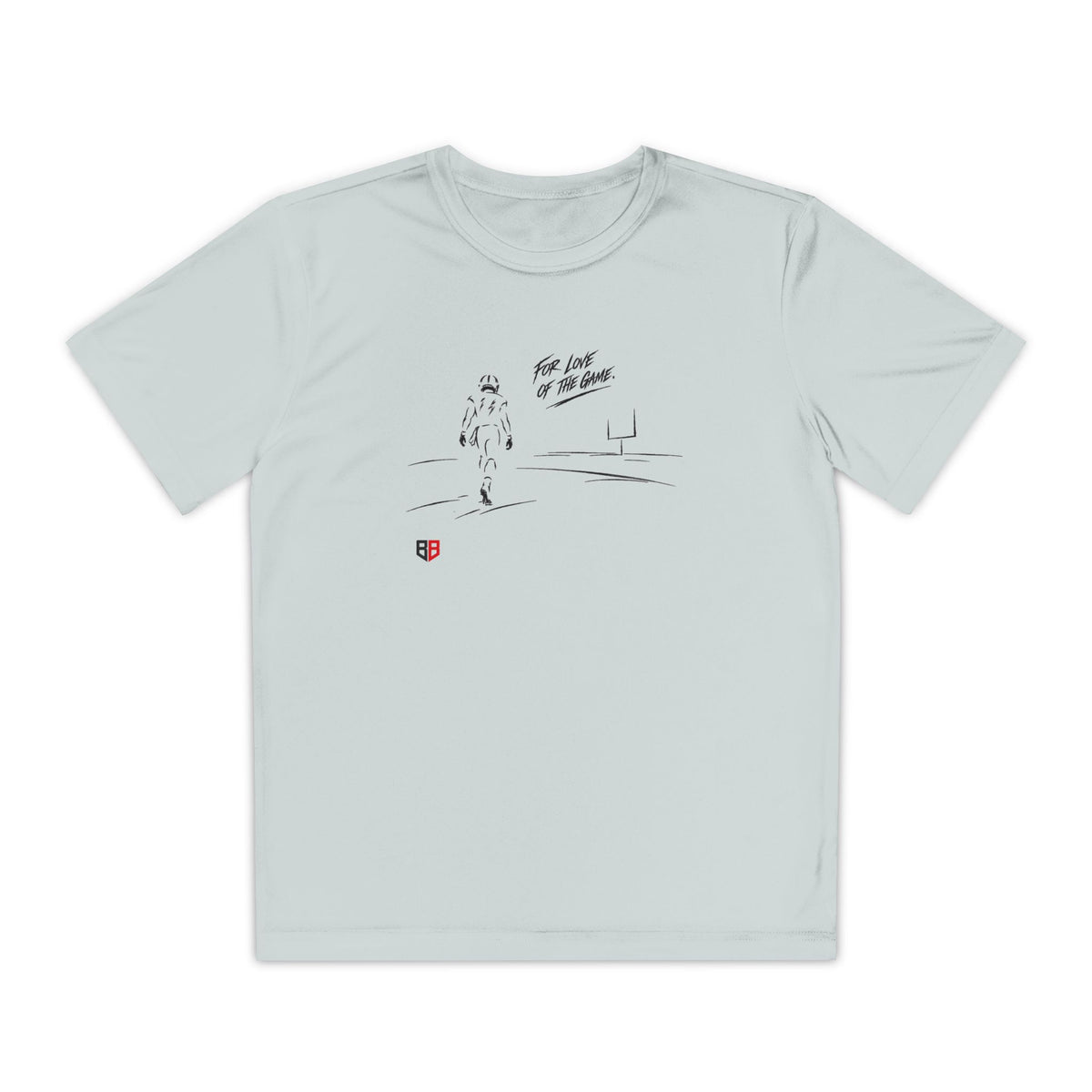 Youth Football Tee — 'For Love of the Game' Minimalist Player Design