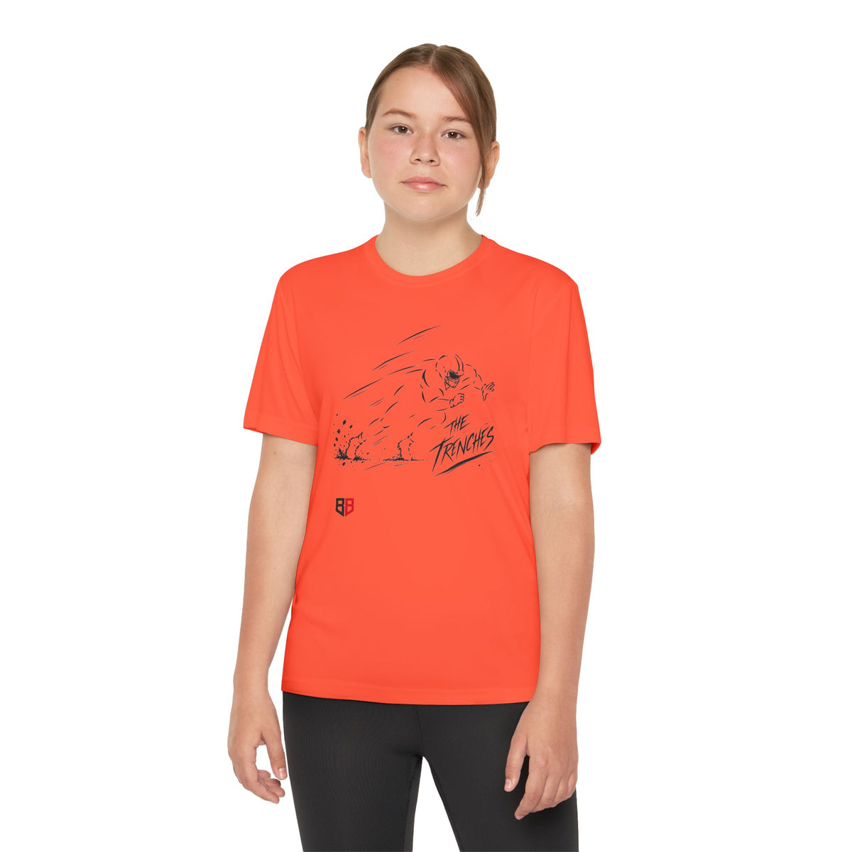 Youth Lineman Tee — "The Trenches" Football Graphic
